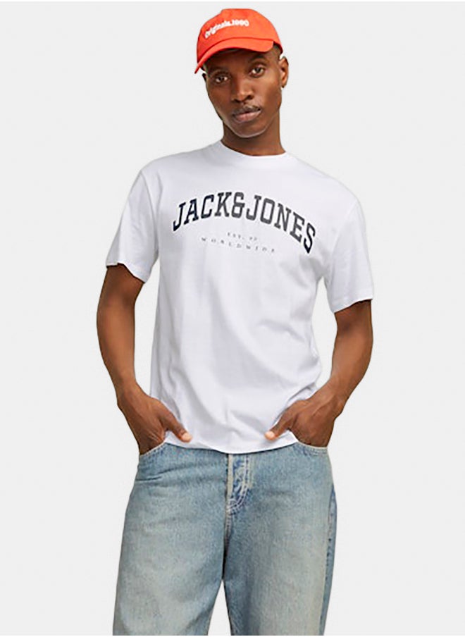 Jjecaleb Varsity Tee Ss O-Neck Noos