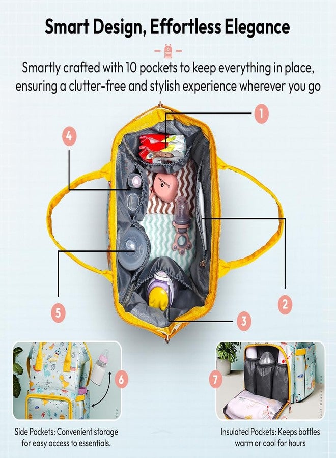 StarAndDaisy Diaper Bag for Mothers for Travel/Diaper Bag, 28L Waterproof Baby Bag for Mother Travel with 15 Multipurpose Pockets - Image 3