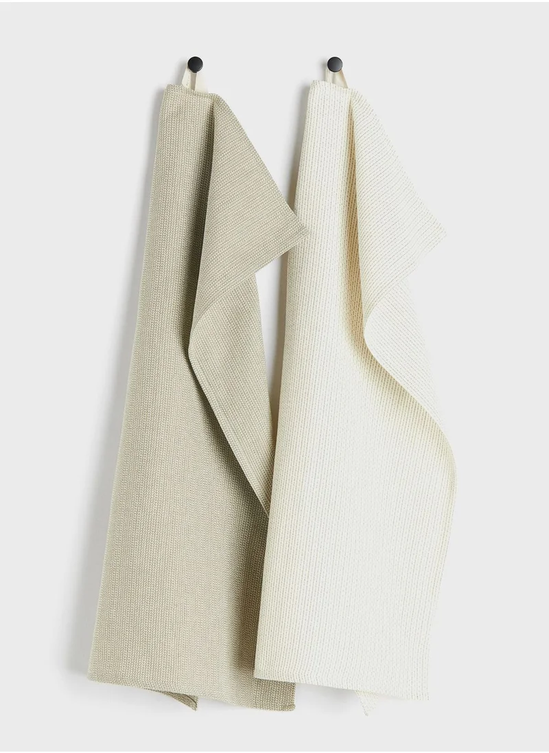 اتش اند ام 2-Pack Cotton Tea Towels 50X70
