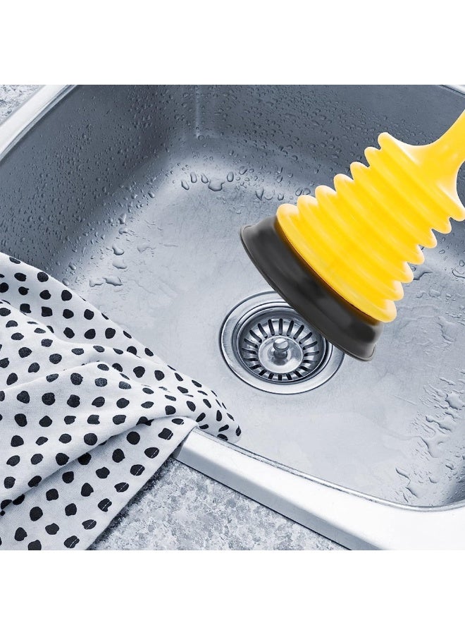 Poaker Sink Plunger with Short & Long Handle – Strong Suction Drain Cleaner for Kitchen Sink, Bathroom Drain, Tub & Shower, Heavy Duty Unclogging Plunger Tool (SHORT HANDLE) - Image 3