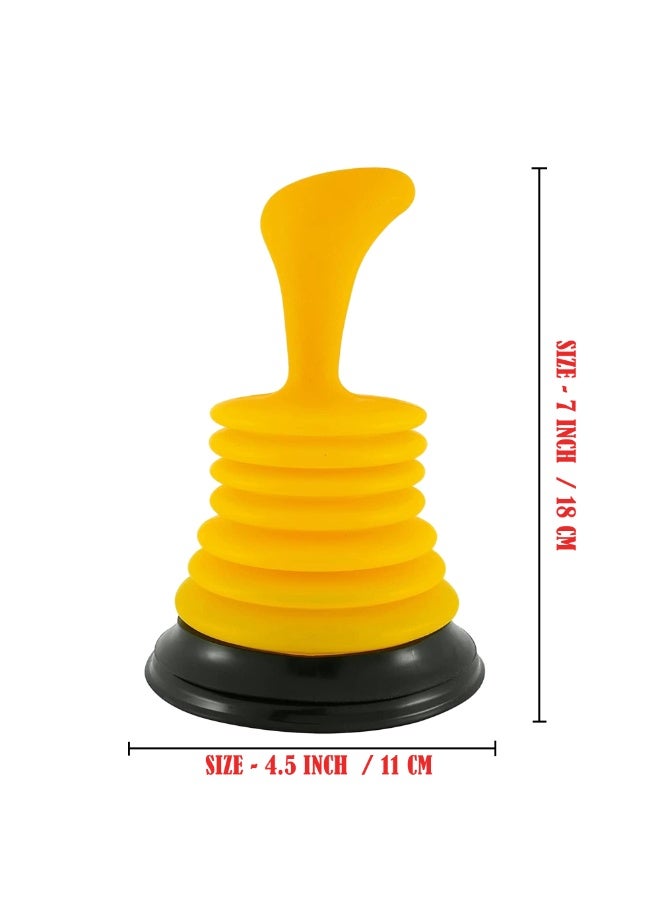 Poaker Sink Plunger with Short & Long Handle – Strong Suction Drain Cleaner for Kitchen Sink, Bathroom Drain, Tub & Shower, Heavy Duty Unclogging Plunger Tool (SHORT HANDLE) - Image 2