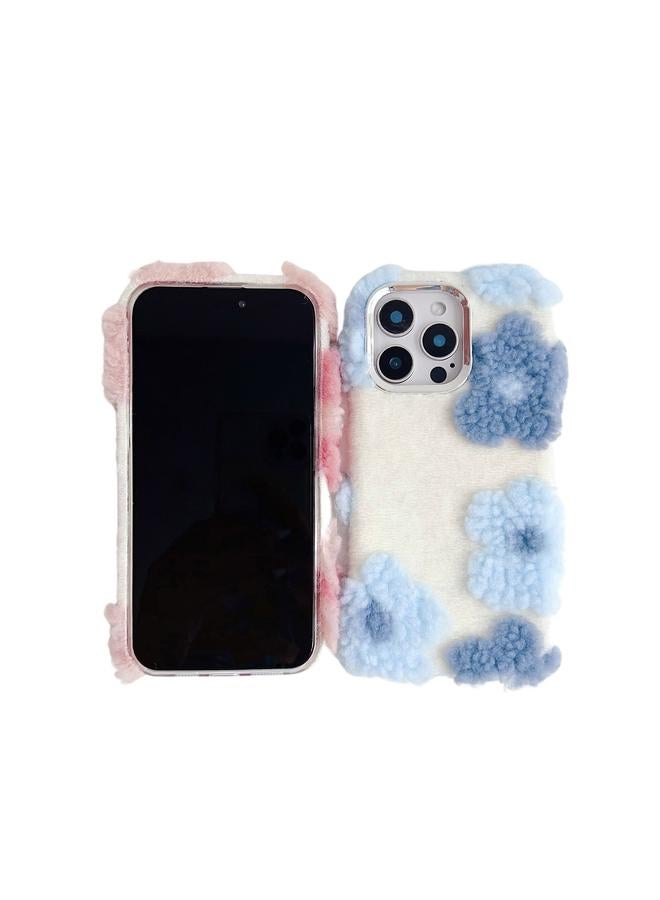 S-TOP Case For iPhone 15 Pro Max Jacquard Plush TPU Phone Case - Image 3