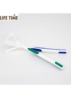 Life Time Tongue Cleaner Helps Breath Feeling Fresh Maintain Oral Health, 1 Count (Pack of 2), Blue/Green/White  - Image 3