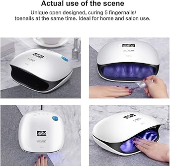 SUNUV UV Led Nail Lamp 48W UV Nail Dryer SUN4 for Shellac Manicure Gel with 4 Timers LCD Display Sensor and Double Speed Drying - Image 4