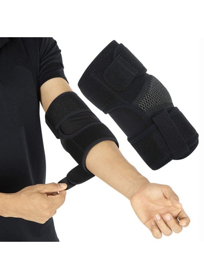 بيوينتي كم ضاغط لدعامة الكوع، دعامة الإبهام والمعصم، دعامة مرفق لاعبي التنس للرجال والنساء، دعامة الكوع لالتهاب الأوتار، لاعبي الجولف، مرفق لاعبي التنس، علاجات الكوع، التهاب المفاصل، أسود - Image 1