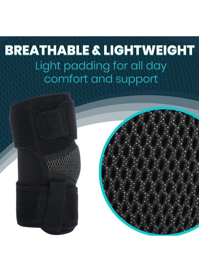 بيوينتي كم ضاغط لدعامة الكوع، دعامة الإبهام والمعصم، دعامة مرفق لاعبي التنس للرجال والنساء، دعامة الكوع لالتهاب الأوتار، لاعبي الجولف، مرفق لاعبي التنس، علاجات الكوع، التهاب المفاصل، أسود - Image 3