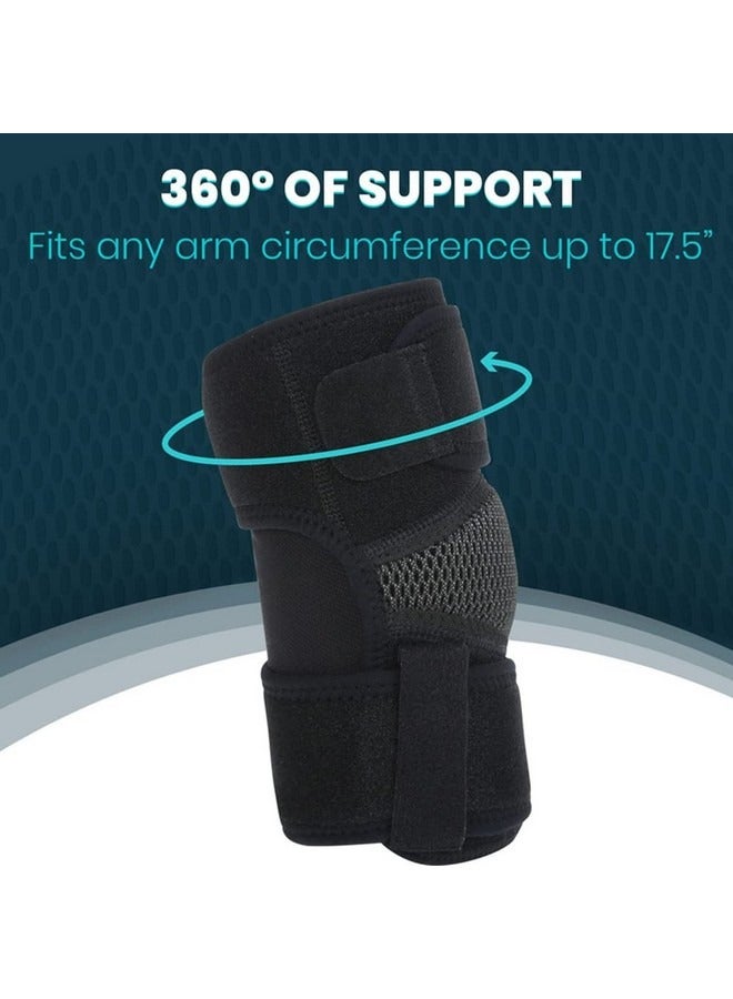 بيوينتي كم ضاغط لدعامة الكوع، دعامة الإبهام والمعصم، دعامة مرفق لاعبي التنس للرجال والنساء، دعامة الكوع لالتهاب الأوتار، لاعبي الجولف، مرفق لاعبي التنس، علاجات الكوع، التهاب المفاصل، أسود - Image 4