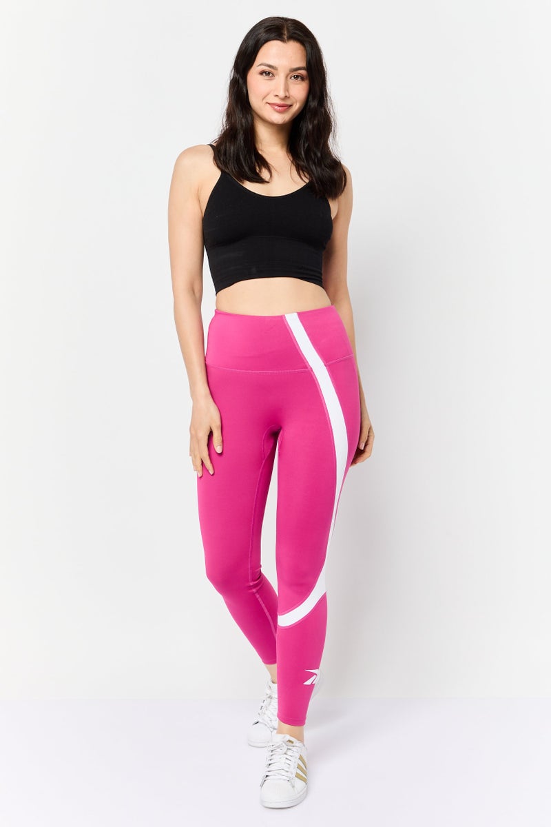 Reebok Women Sportswear Fit Training Tights, Pink - Image 4