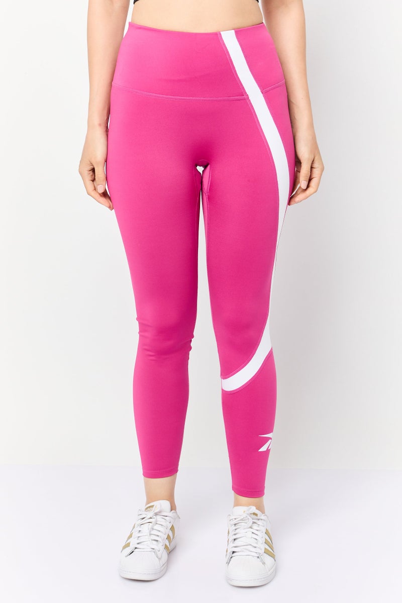 Reebok Women Sportswear Fit Training Tights, Pink - Image 1