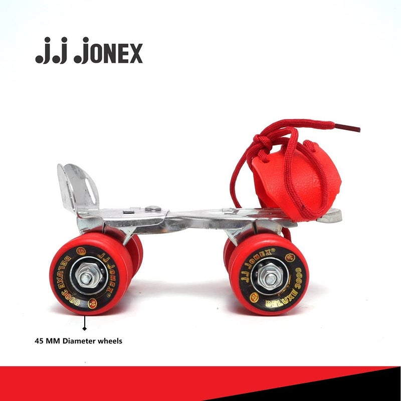 Jonex زلاجات رولر قابلة للتعديل للأطفال من JJ بيبي ديلوكس حمراء مناسبة للفئة العمرية من 3 إلى 7 سنوات (MYC) ، حجم مجاني - Image 3