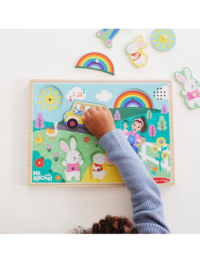 general Melissa and Doug's Lady Rachel, light-activated wooden clothespin puzzle, 6-piece set with full song, toys for boys and girls ages 2 to 5 and up. - Image 2