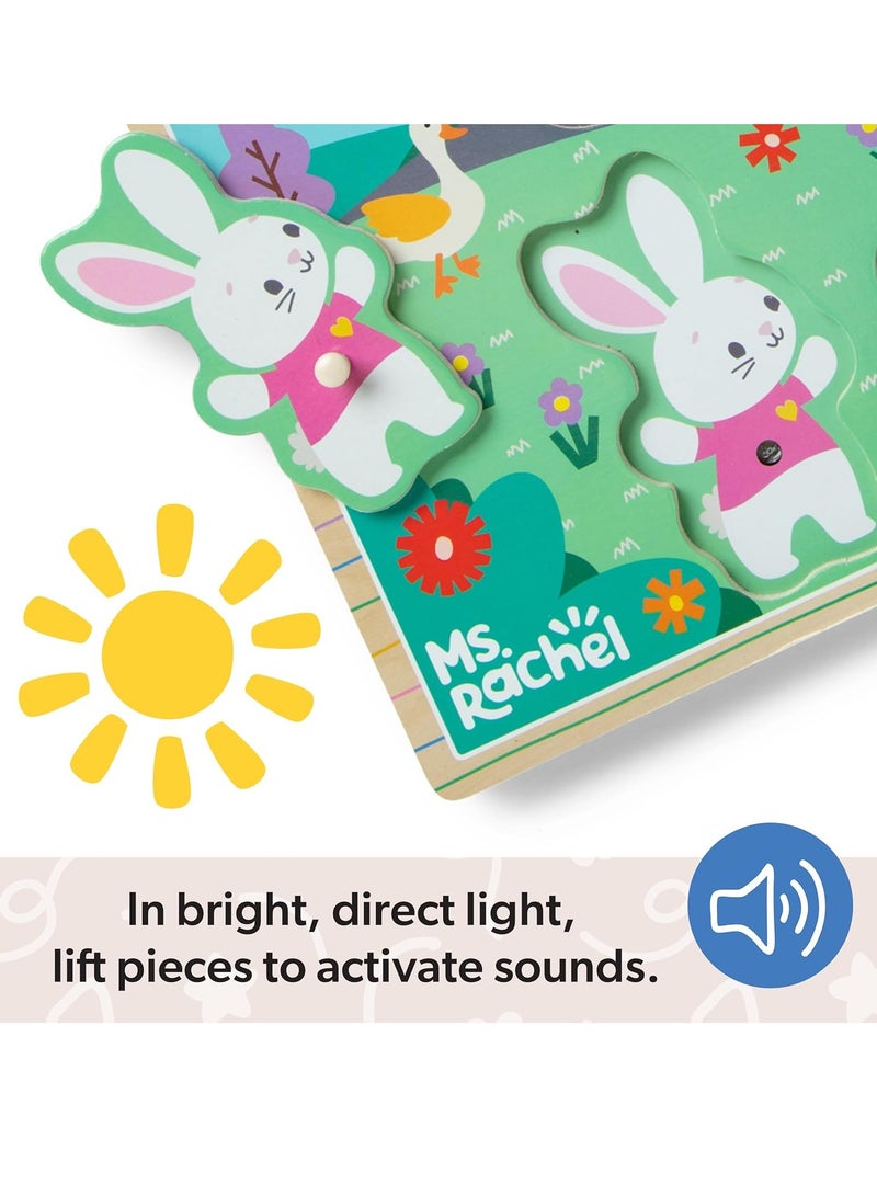 general Melissa and Doug's Lady Rachel, light-activated wooden clothespin puzzle, 6-piece set with full song, toys for boys and girls ages 2 to 5 and up. - Image 3