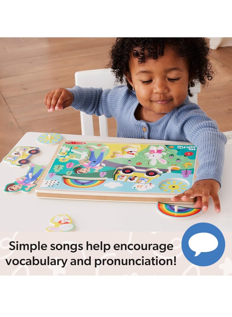 general Melissa and Doug's Lady Rachel, light-activated wooden clothespin puzzle, 6-piece set with full song, toys for boys and girls ages 2 to 5 and up. - Image 4