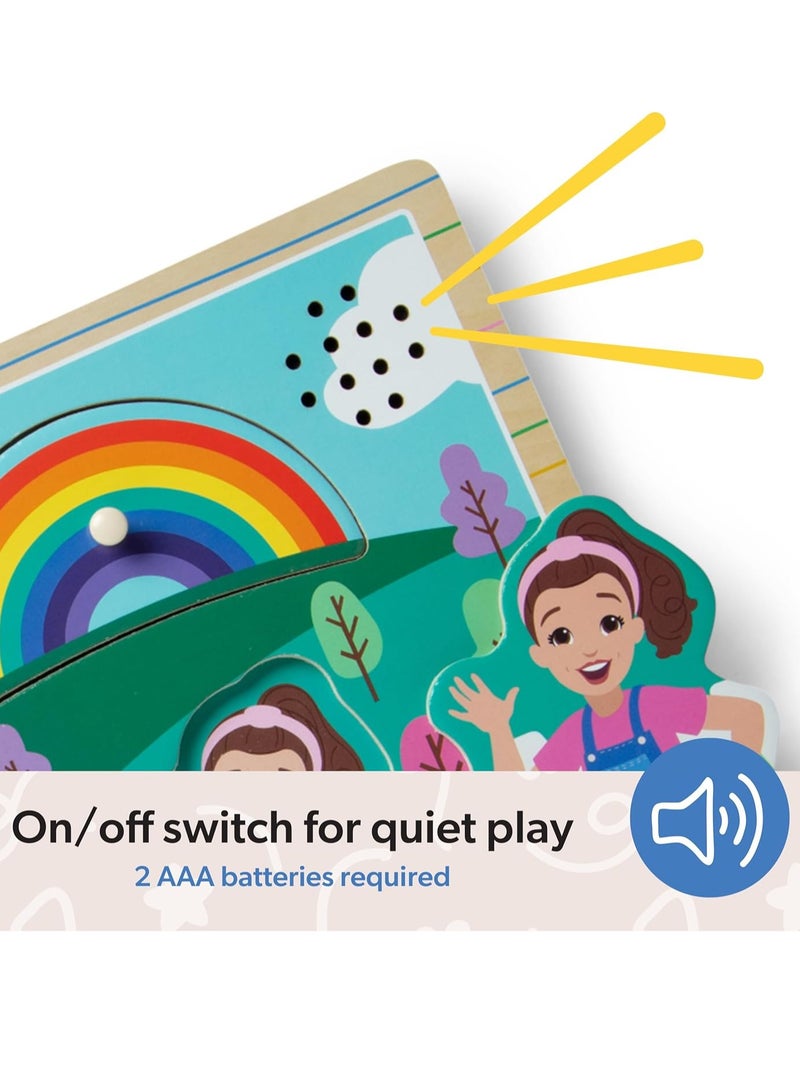 general Melissa and Doug's Lady Rachel, light-activated wooden clothespin puzzle, 6-piece set with full song, toys for boys and girls ages 2 to 5 and up. - Image 5