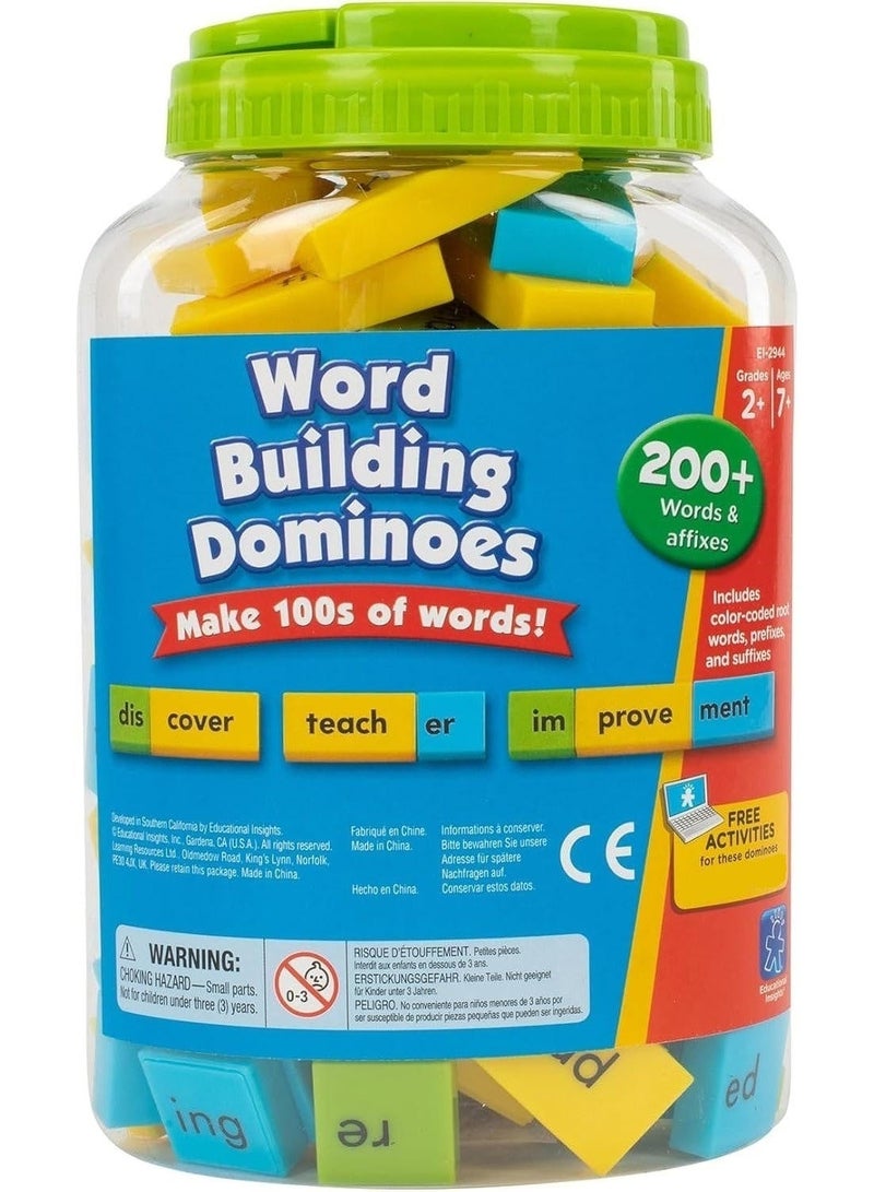 Educational Insights Word Building Dominoes Word Building Game & Manipulative Ages 7+ 200+ Words & Affixes - Image 1