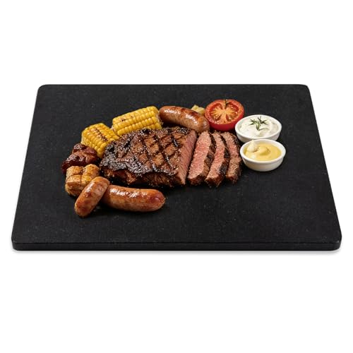 Adolif Black Granite Cutting Board, 16x20 Inch Large Marble Pastry Board, Stone Cutting Boards For Kitchen, Pack Of 1 Piece - Image 1