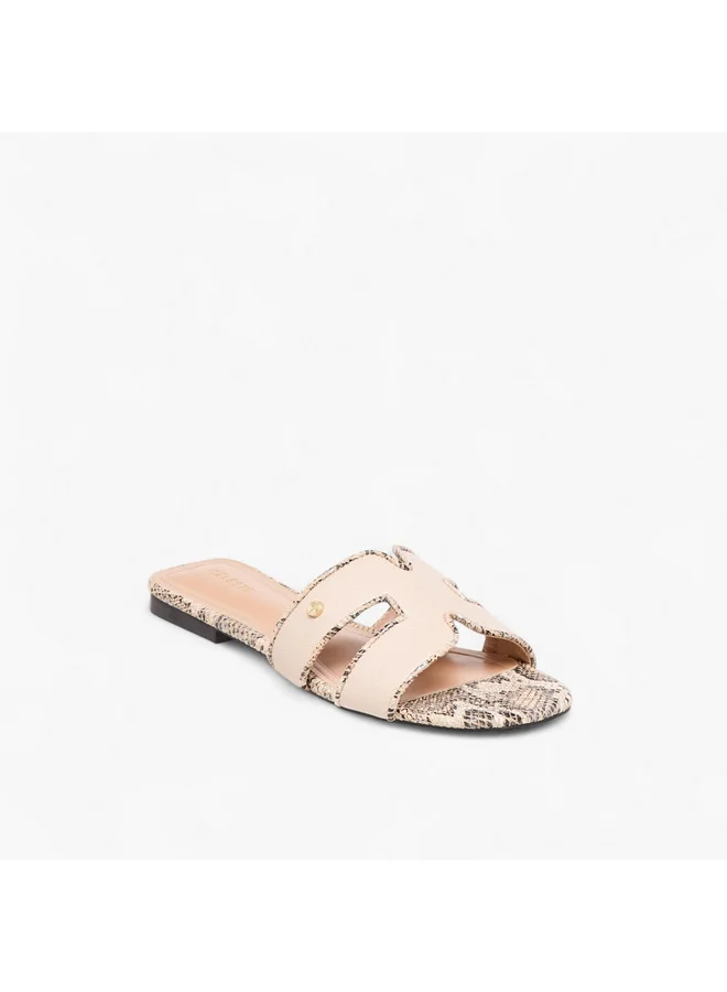 Celeste Women's Animal Print Slip-On Flat Sandals