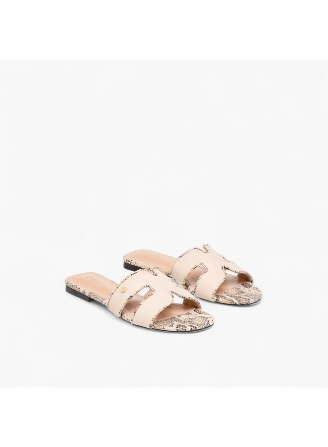 Celeste Women's Animal Print Slip-On Flat Sandals