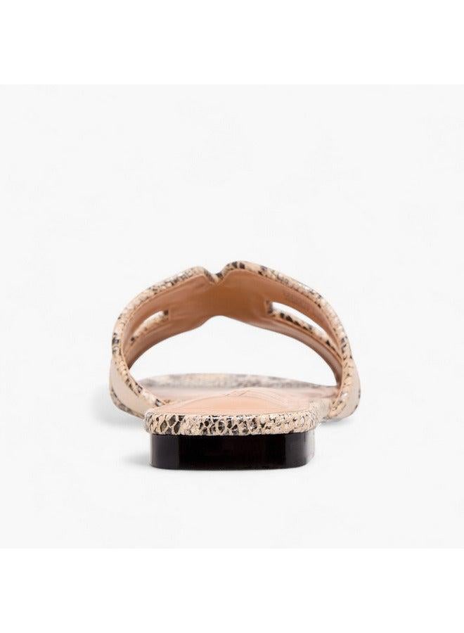 سيليست صنادل نسائية مسطحة سهلة الارتداء بطبعة حيوانات - Image 5