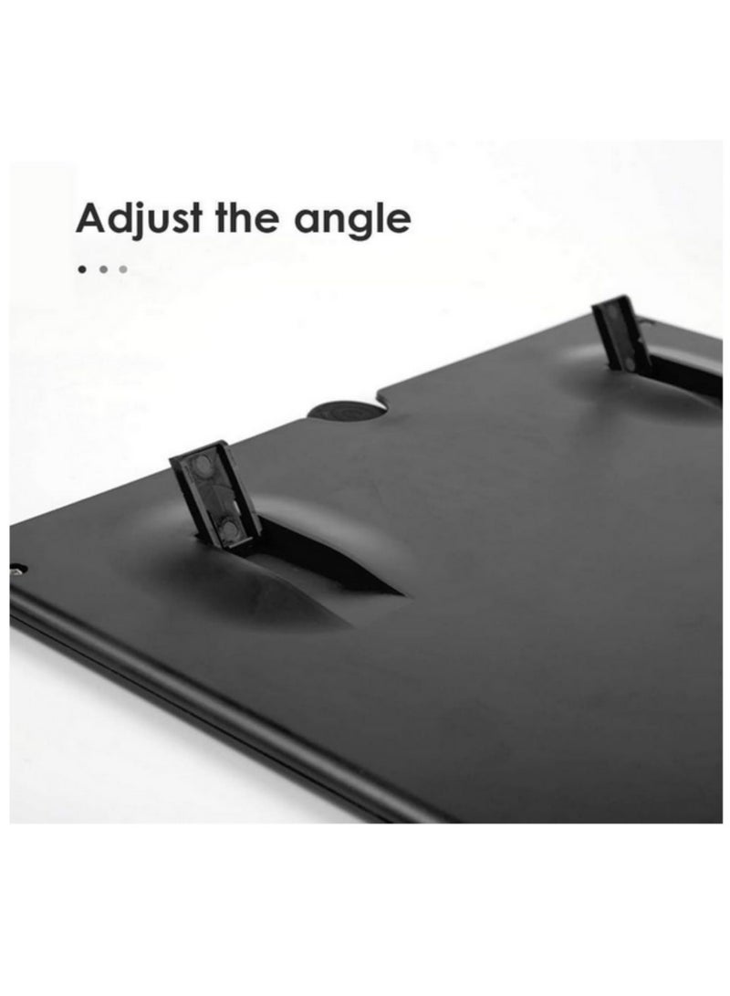 شاشة هاتف مكبرة 12 بوصة مكبر فيديو عالي الدقة مع حامل قابلة للطي حامل مكبر هاتف محمول لسطح المكتب لمشاهدة أكثر وضوحًا مكبر شاشة هاتف محمول للأفلام والفيديو أسود - Image 4