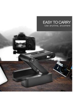 Generic Z Flex Tilt Tripod Head, Aluminum Alloy Folding Z Shape Tilt Pan Head Quick Release Plate Bracket for Nikon for Canon DSLR Cameras, Tripod Quick Release Plate  - Image 5