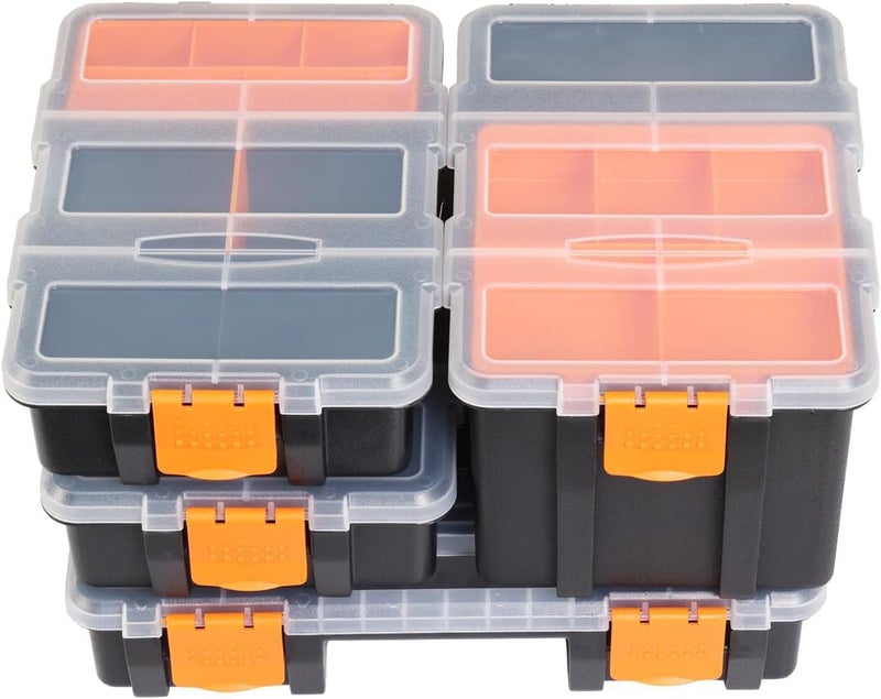 ISTARA Istara 4Pcs Durable Storage Tool box Hardware Parts Organizers Compartment Small Parts Organizer Storage Box Hardware Tool Organizer with Removable Dividers  - Image 1