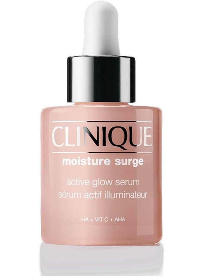 CLINIQUE سيروم كلينيك موستشر سيرج أكتيف جلو مع حمض اللاكتيك، حمض الهيالورونيك + فيتامين C | مرطب، خفيف الوزن + خالي من الزيت، 1 أونصة سائلة - Image 1