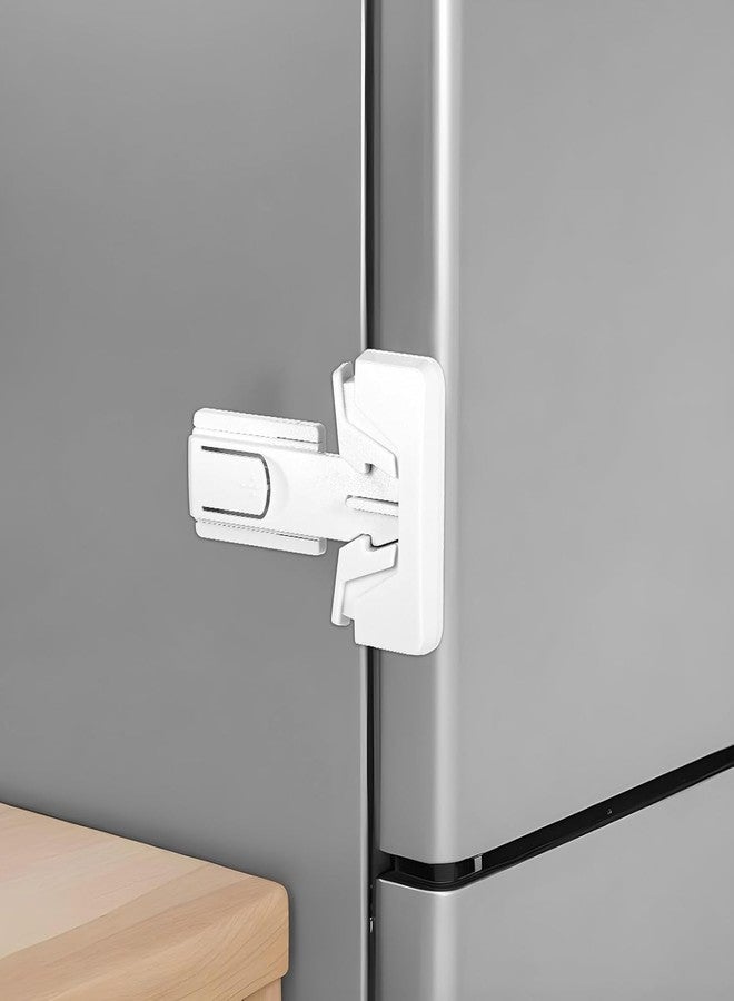 TGOPIT أقفال أمان أثاث الأطفال من TGOPIT - عبوة من قفل ثلاجة أبيض واحد، أقفال أمان للأطفال للأدراج والخزائن والثلاجة وخزانة الملابس، منتج لحماية الأطفال، أقفال أمان قوية ولاصقة. - Image 1