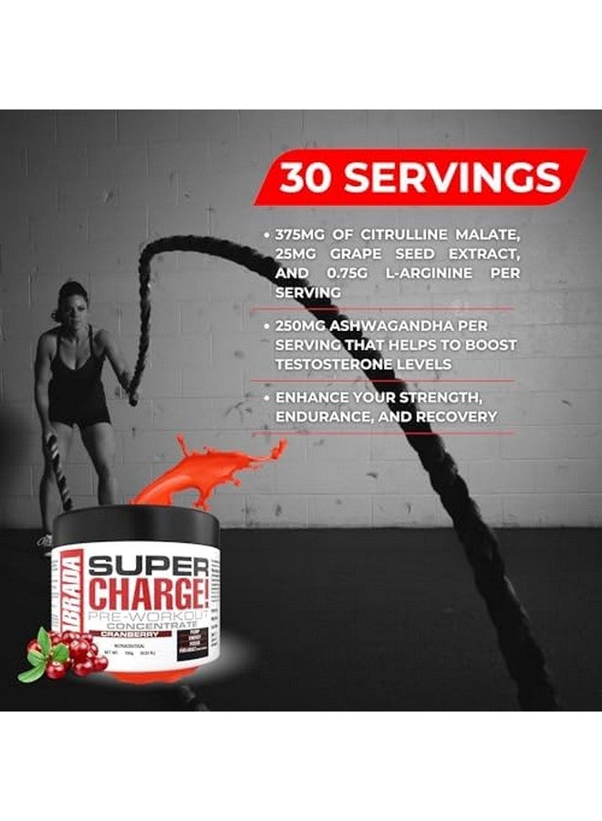 LABRADA Super Charge Pre-Workout Concentrate 150G, Cranberry (30 Servings | 0.75G L-Arginine |375Mg L-Citrulline Malate |2G Beta Alanine | 150Mg Caffeine Anhydrous | 250Mg Ashwagandha Extract) - Image 3