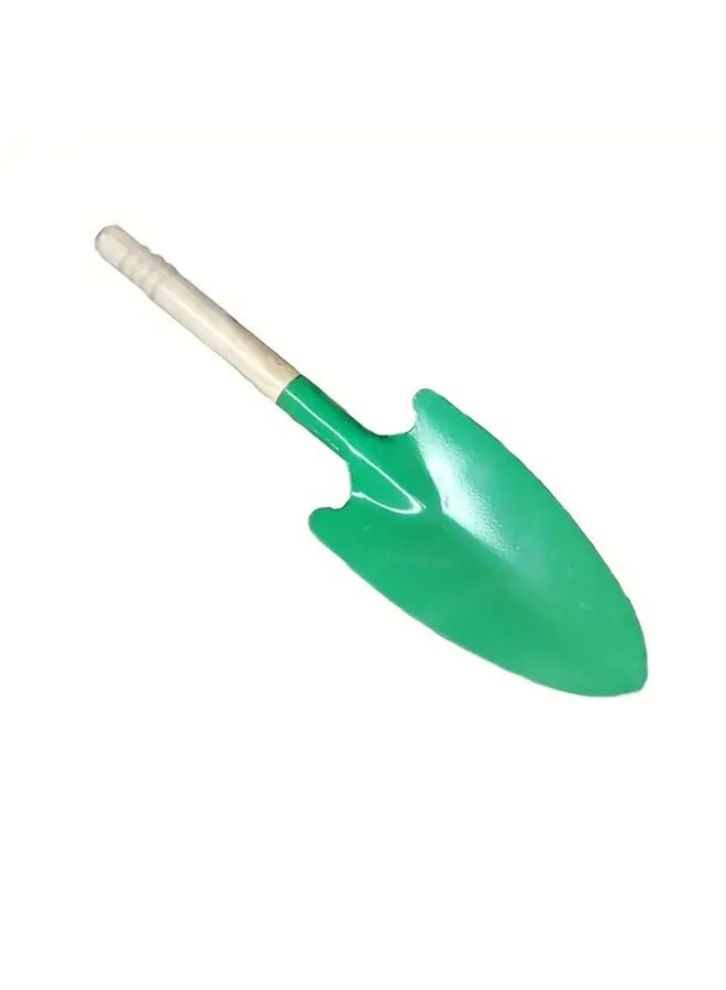 Wooden Handle Heavy Duty Metal Square Point Shovel for Gardening Digging Soil and Beach Use - Image 1