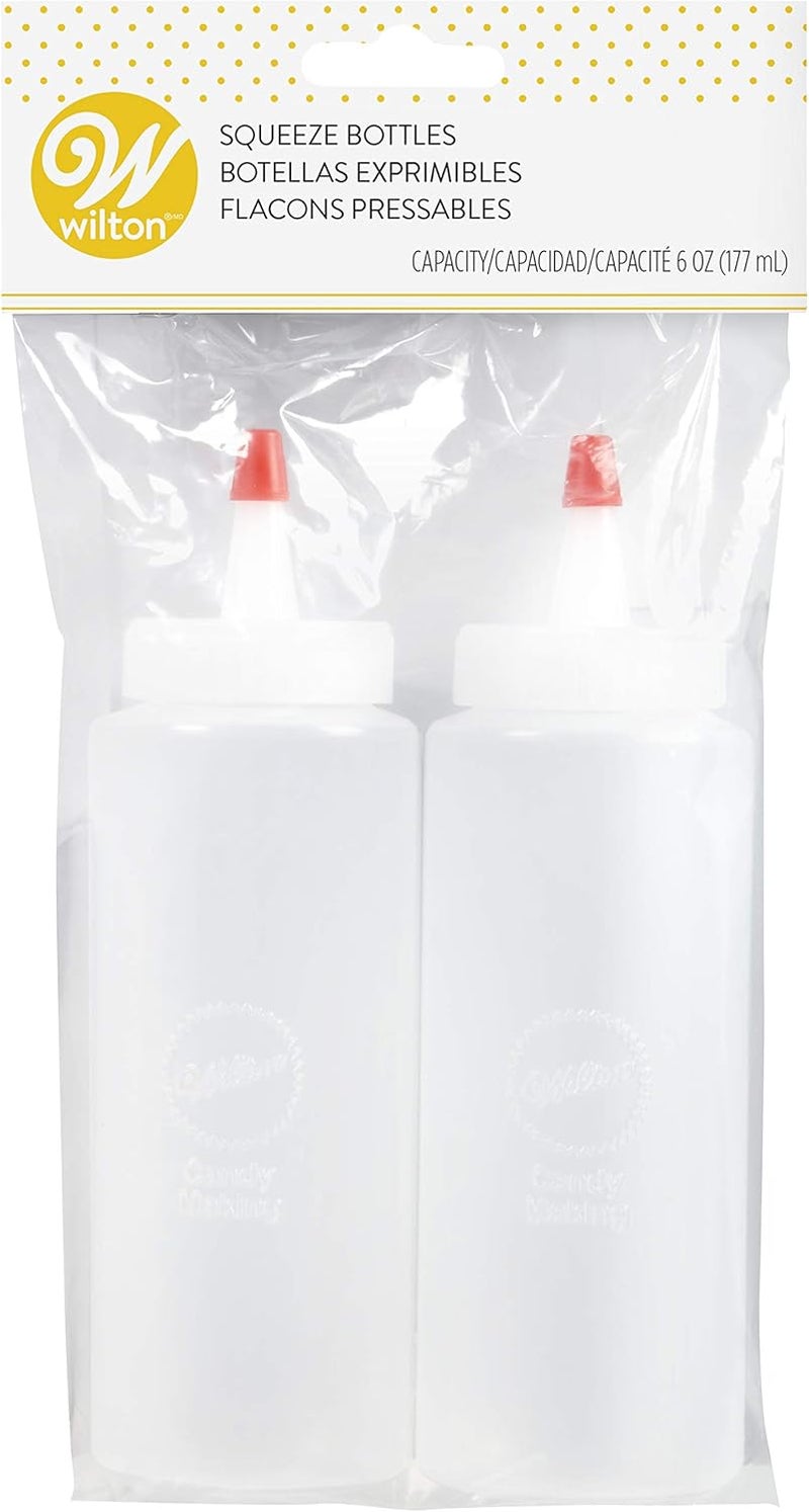 Wilton Mini Squeeze Bottles Reusable Plastic Bottles for Candy Melts Sauces  Baking Decorations 6 oz 2Count - Image 2