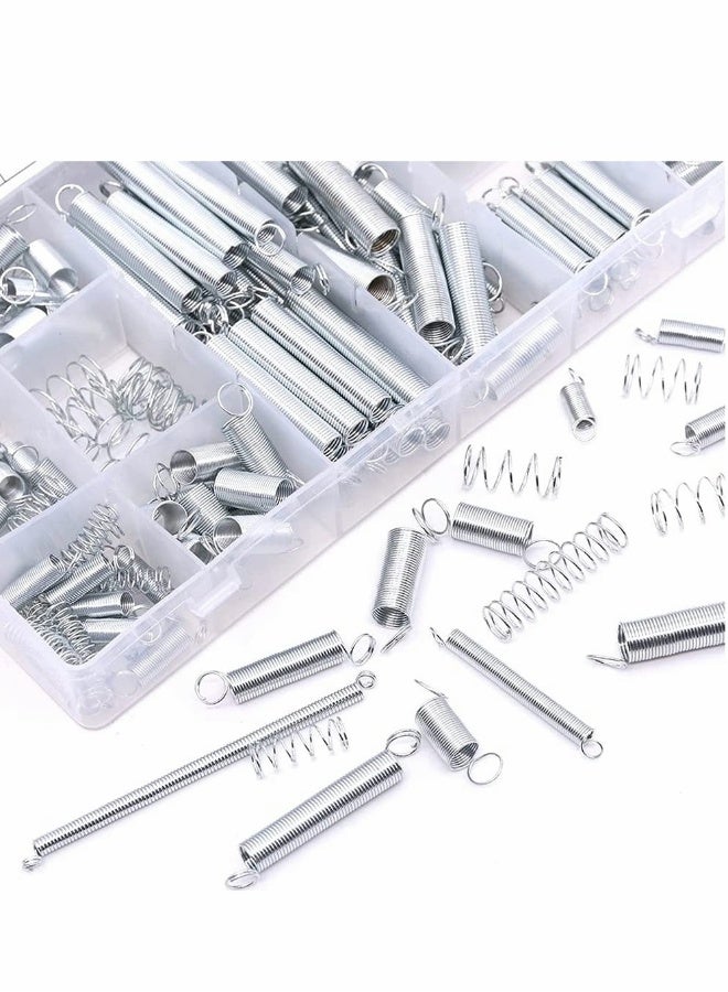 200 Pieces Zinc Plated Spring Assortment Kit, Compression Spring Tension Spring Transparent PP Plastic Box 20 Kinds of Size Extension and Compression Spring Repair Tool Replacement Kit  - Image 2