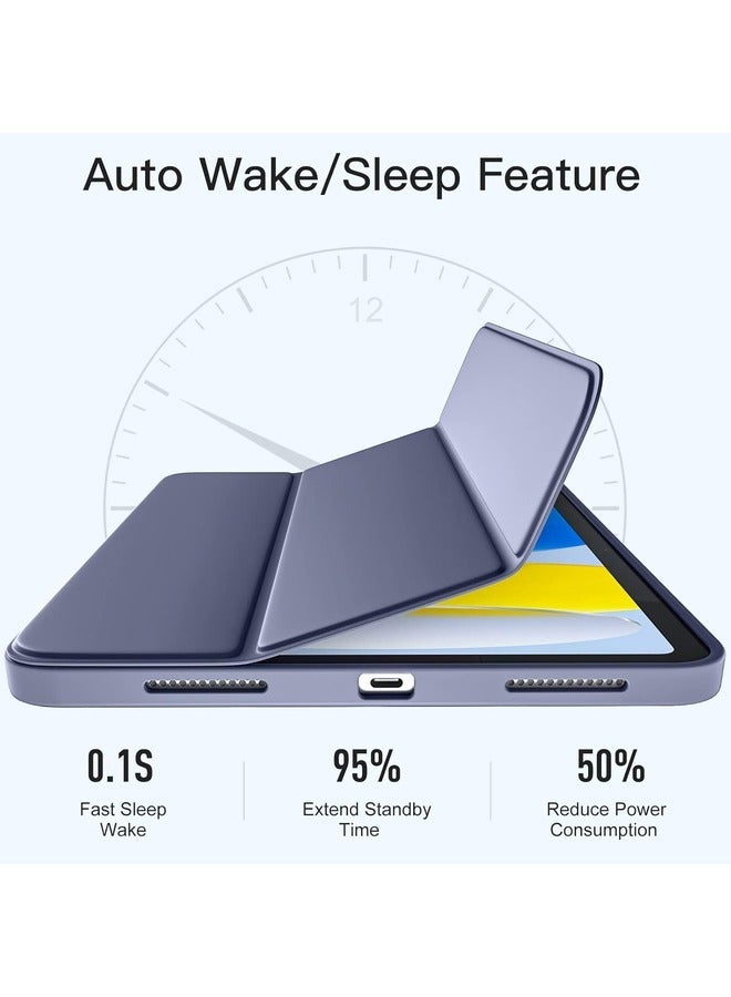 ELTRAZONE Blue Gray Trifold Case with Pencil Holder for iPad Air 13” M2 (2024) & iPad Pro 12.9” (6th/5th/4th Gen) – Slim Protective Cover with Soft TPU Back - Image 5