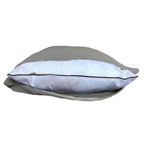 AUCOCU Stretch Jersey Pillow Cases with Invisible Zipper, Universal Size fit All King, Queen and Standard Size Pillows, Modal Rayon Spandex 180 Gram, Soft Than Cotton, Pack of 2, Gray - Image 3