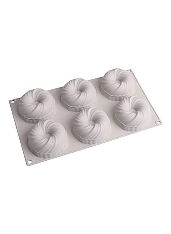 Silicone Cake Mold, 6 Cavity French Mousse Mold, Swirl Donut Baking Mold, Dessert Pastry Mold, Non Stick Baking Tray, DIY Chocolate Jelly Mold - Image 2