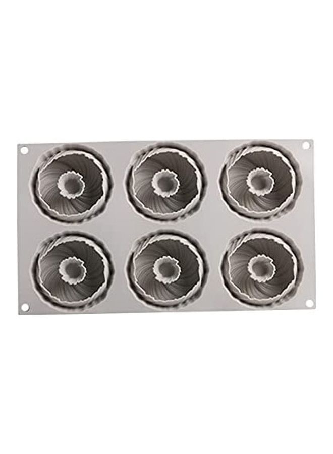 Silicone Cake Mold, 6 Cavity French Mousse Mold, Swirl Donut Baking Mold, Dessert Pastry Mold, Non Stick Baking Tray, DIY Chocolate Jelly Mold - Image 3