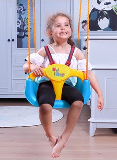 Ogi Mogi Toys Toddler Swing, Extra Durable, Comfortable High Back, Built In Safe Guard&Lock, Adjustable Backyard Swing Seat for Boys and Girls, Outdoor and Indoor Activities, Easy to Install, 1+ years  - Image 1