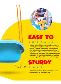 Ogi Mogi Toys Toddler Swing, Extra Durable, Comfortable High Back, Built In Safe Guard&Lock, Adjustable Backyard Swing Seat for Boys and Girls, Outdoor and Indoor Activities, Easy to Install, 1+ years  - Image 5