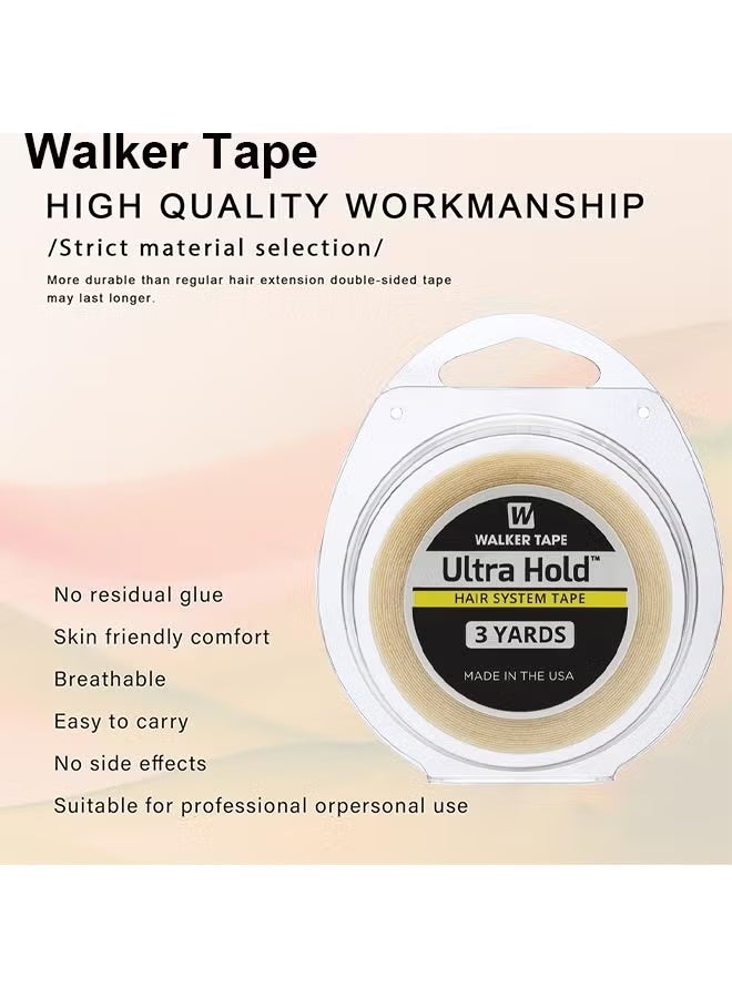 Walker Tape Ultra Hold 1/2 X 3 Yards Wig Tape, Hair System Tape, Wig Fixed Waterproof Tape For Scalp Hair Extensions Wig Tape Lace Front Tape - Image 2