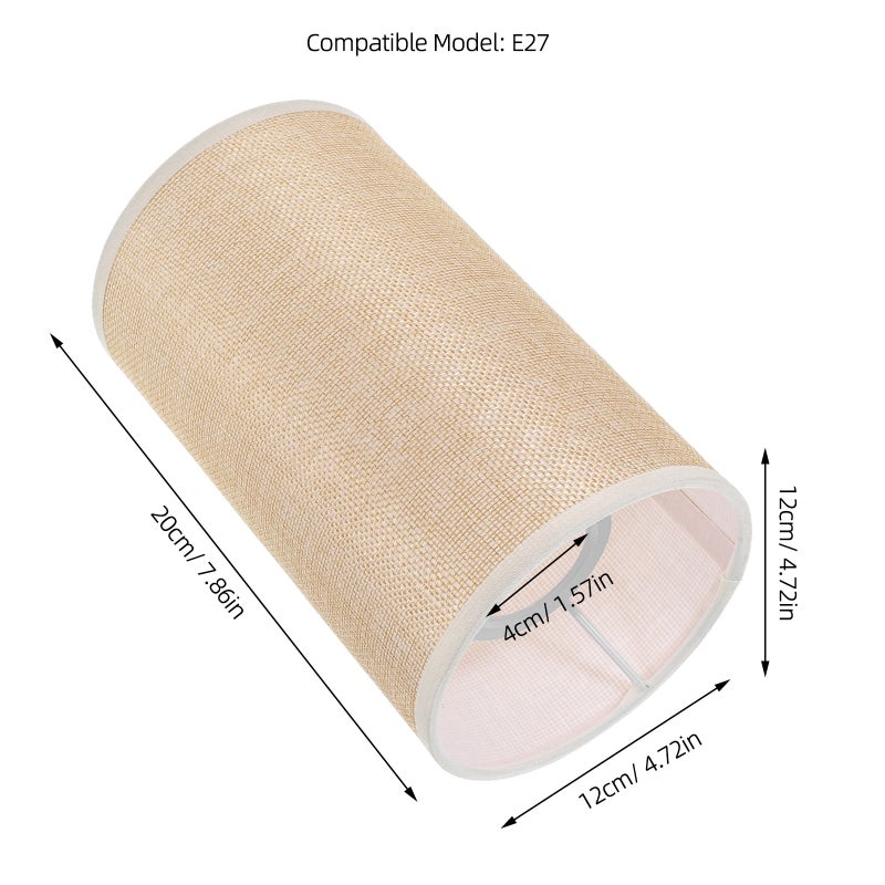 2pcs Small Lampshade E27 Base Drum Lampshade Indoor Light Accessory - Image 2