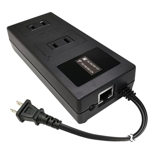 Proxicast ezOutlet5-2R - Dual Outlet Internet Enabled IP & WiFi Remote Power Switch with Automatic Reboot - iOS | Android | Cloud | Google Home | 2 Web Controllable AC Power Outlets - Model EZ-73a - Image 1