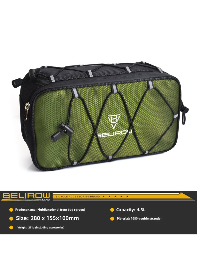 Generic Foldable Bike Front Bag Hardshell Storage 4.3L green (hard shell) 