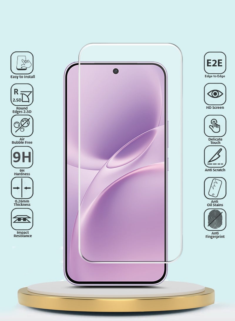 GMAX vivo V70 5G 2026 GMAX Premium Series Curved Edges 9H 2.5D Tempered Glass Screen Protector - Clear - Image 2