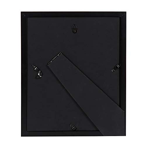 DesignOvation Gallery Wood Photo Frame Set for Customizable Wall or Desktop Display, Black 8x10 matted to 5x7, Pack of 4 - Image 4