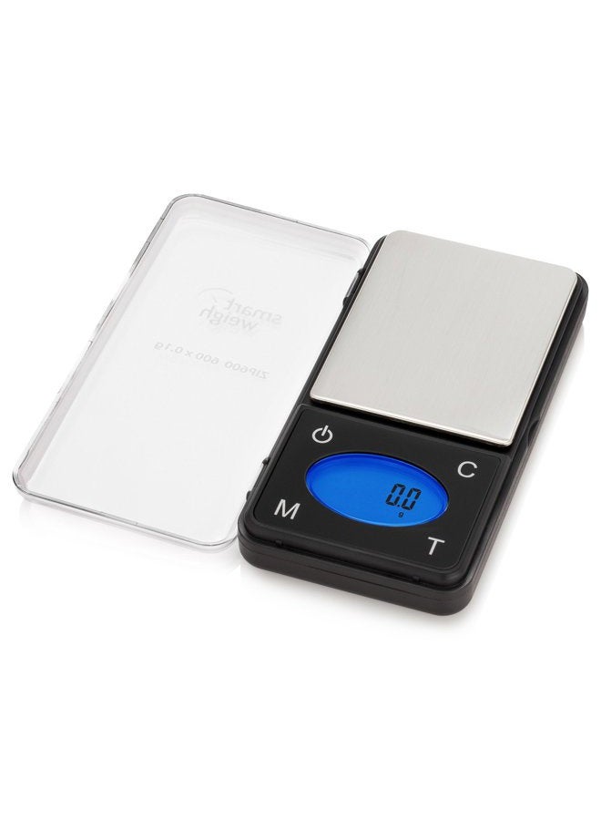 Smart Weigh ميزان جيب رقمي فائق النحافة ZIP600 600 جرام بدقة 0.1 جرام مع ميزة العد، ميزان جرام وأونصة، دقة عالية - Image 1