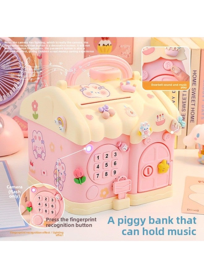 Password Piggy Bank 2025 Children's Day Gift Girls Can Only Get In And Out Of The Piggy Bank Password Box Piggy Bank-Color:[upgraded Music And Lighting Model] Sky Blue With Toy Banknotes & Coins, 3 Patches + 1 Sticker, You Will Get 1 Screwdriver When You Take The Photo + 4 Batteries - Image 3