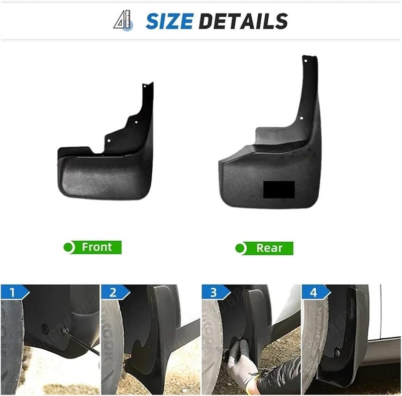 سخانات الطين السوداء المتوافقة مع جيب جراند شيروكي 2005 2006 2007 2008 2009 2010 واقيات الرش - Image 4