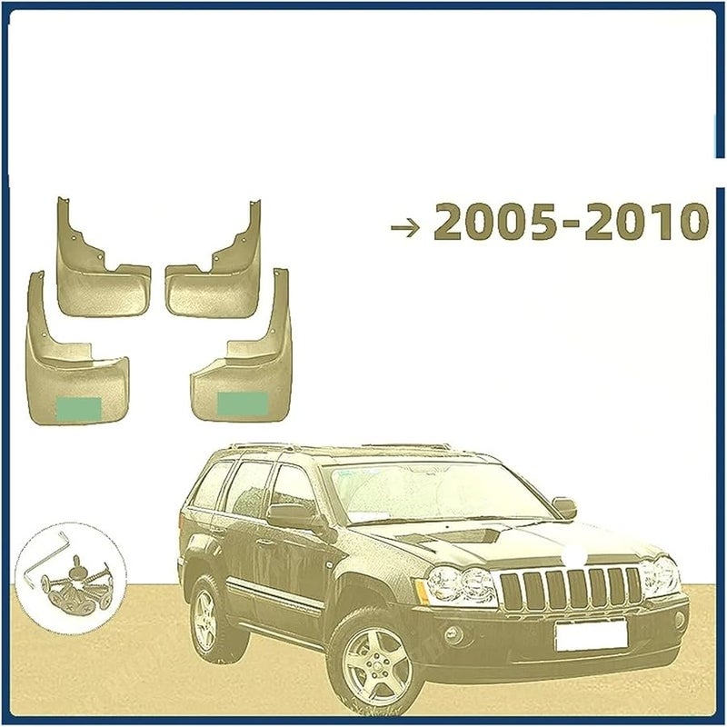 سخانات الطين السوداء المتوافقة مع جيب جراند شيروكي 2005 2006 2007 2008 2009 2010 واقيات الرش - Image 3