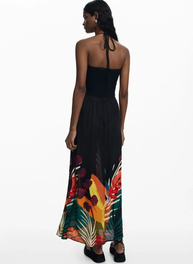 DESIGUAL Floral Print Maxi Dress