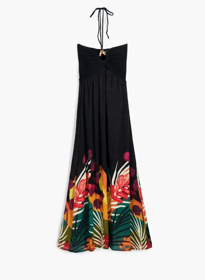 DESIGUAL Floral Print Maxi Dress